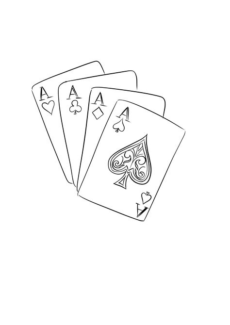 Fine Line Playing Card Tattoo, Aces Cards Tattoo, Card Hand Tattoo, Cards Tattoo Stencil, Tattoo Carte, Royal Flush Tattoo, Playing Cards Tattoo Design, Playing Card Tattoos, Card Tattoo Designs