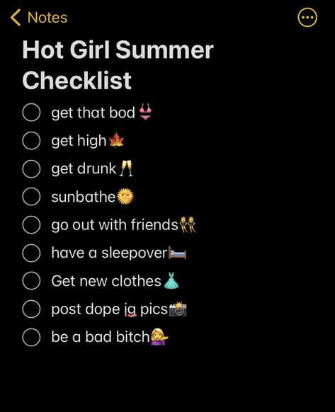 #badbitchenergy #hotgirlsummer #baddie Ultimate Summer Bucket List, Summer Checklist, Baddie Tips, Summer Fun List, Glow Up Tips, Getting Drunk, Summer Bucket Lists, Aesthetic Fashion, Summer Girls