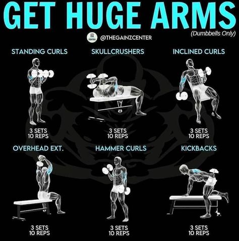 Arm Workout Men, Arm Day Workout, Big Biceps Workout, Bigger Biceps, Bicep And Tricep Workout, Workout Gym Routine, Tricep Workout, Gym Workout Guide, Reps And Sets