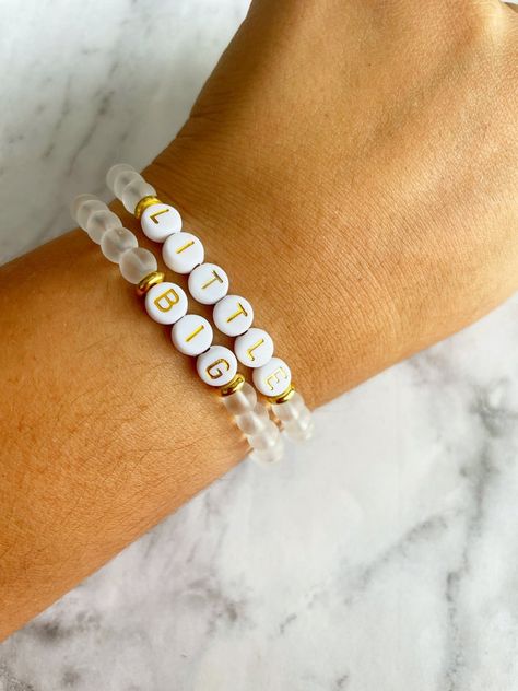 Big Little Sorority. Big Little Sis Bracelet. Sisters Bracelet | Etsy Sorority Little Baskets, Little Baskets Sorority Ideas, Sorority Little Gifts, Big Little Gift Ideas, Woodlands Elite, Big Lil Gifts, Sister Bracelets, Sisters Bracelet, Big/little Baskets