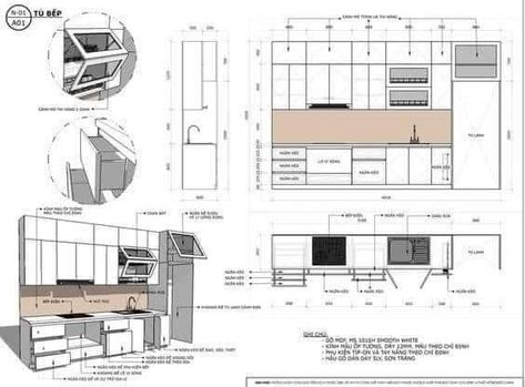 Shopdrawing Interior, Sketchup Layout, Furniture Details Drawing, Interior Presentation, Interior Design Portfolio Layout, Kitchen Drawing, Furniture Design Sketches, Kitchen Layout Plans, Interior Design Renderings