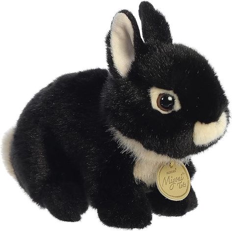 Amazon.com: Aurora® Adorable Miyoni® Tots Netherland Dwarf Bunny Stuffed Animal - Lifelike Detail - Cherished Companionship - Black 7.5 Inches : Toys & Games Realistic Stuffed Animals, Easter Plush, Tiny Bunny, Small Baby, Bunny Plush, Cute Stuffed Animals, Cute Plush, Plush Animals, Black 7