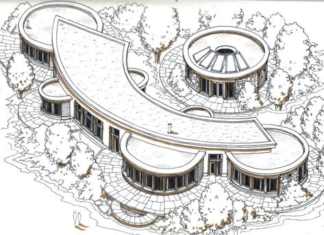 Curved Building, Architecture Design Presentation, Architecture Drawing Plan, Concept Models Architecture, Architecture Portfolio Design, Kindergarten Design, Conceptual Architecture, Architecture Concept Diagram, Architecture Sketchbook