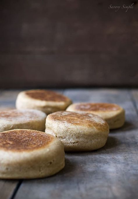 Whole Wheat English Muffins, English Muffins Recipe, English Muffin Recipes, Wheat Bread Recipe, Egg Sandwich, English Muffins, English Muffin, Bread And Pastries, Bread Dough