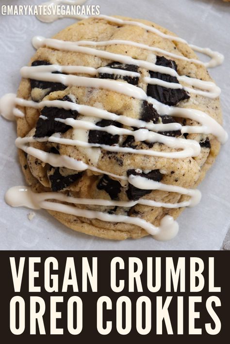 Allergen Free Dessert, Dairy Free Crumbl Cookie, Vegan Bake Sale Ideas, Easy Desserts Vegan, Vegan Crumbl Cookies, Vegan Cheesecake Cookies, Crumbl Cookie Copycat Vegan, Vegan Crumble Cookies, Vegan Oreo Cookies