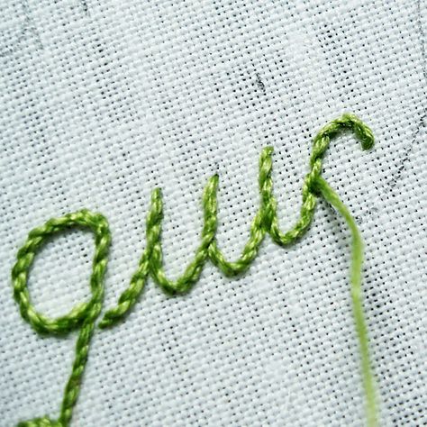 Learn How to Embroider Your Handwriting! | Craftsy How To Write In Embroidery, How To Embroider A Name, Embroidery Writing Hand Lettering, Embroidery Handwriting, Embroidered Handwriting, Handwriting Embroidery, Embroider Name, Embroidery Names, Embroidery Signature