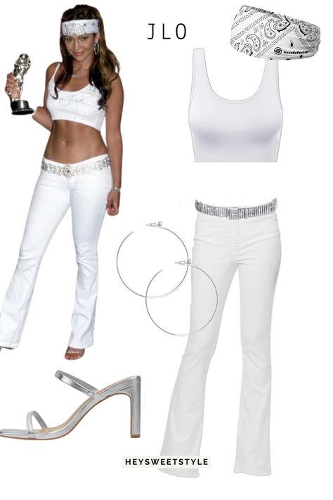 This is a great costume idea to grab off of Amazon Jlo Halloween Costume, Jlo Costume, Last Minute Couples Costumes, Easy Halloween Costumes For Women, Great Costume Ideas, Diy Couples Costumes, Halloween Costumes For Women, All White Outfit, Easy Halloween Costumes