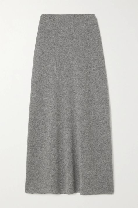 Winter Work Outfits, Cashmere Skirt, Midi Skirts Style, Gray Cashmere, Grey Skirt, Winter Outfit Ideas, Winter Work, Easy Winter Outfit, Fantasy Gowns