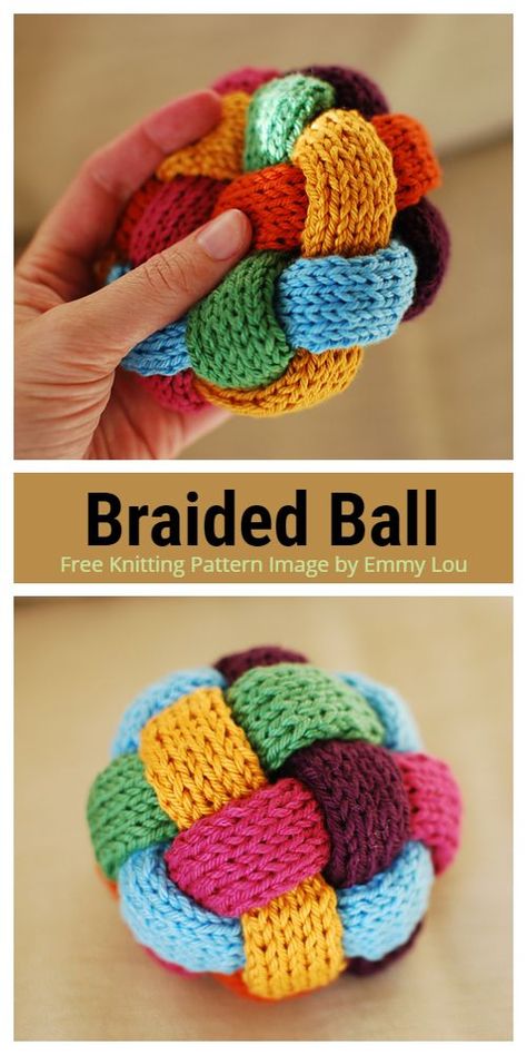 Simple Crochet Toys, Knit Ball Pattern, Knit Diy Ideas, Knit Gifts Ideas, Knitted Patterns Free, Knit Baby Toys, Icord Knitting Projects, Small Knitting Projects Free, Knitting Ideas Creative