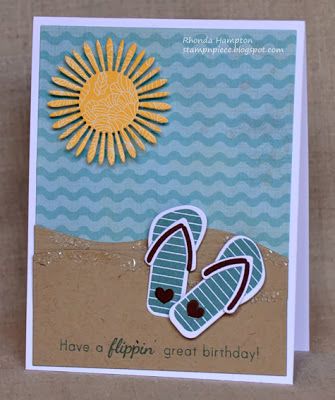 Flip Flop Cards, Indie Chic, Sun Pattern, Nautical Cards, Beach Cards, Summer Cards, Cricut Cards, Mini Scrapbook, Papertrey Ink