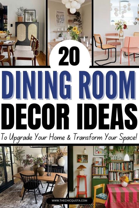 dining room decor Dining Room Large Wall Art, What To Put On Dining Room Walls, Dining Room Sideboard Decor Ideas, Cherry Wood Dining Room Decor, How To Decorate Dining Room Wall, Classical Dining Room Design, How To Decorate A Dining Room, Decorate Buffet Table In Dining Room, Eclectic Dining Rooms