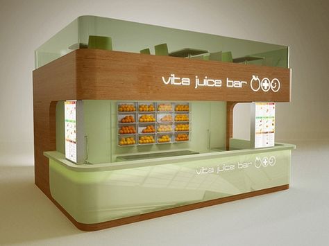 Vita Juice bar, Budapest Hungary2007-2010 Mini Juice Bar Design, Juice Booth Design, Tea Store Design, Juice Bar Interior, Juice Cafe, Juice Bar Design, Juice Store, Vastu House, Bubble Tea Shop