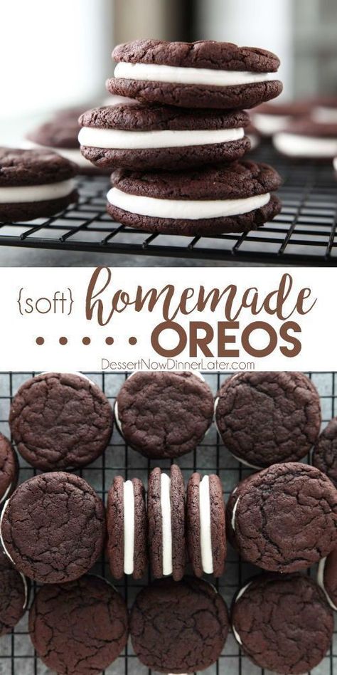 Tastemade Dessert, Homemade Oreo Cookies, Homemade Oreos, Vanilla Cream Filling, Oreo Desserts, Dessert Oreo, Cream Cheese Frosting Recipe, Dessert Party, Cream Filling