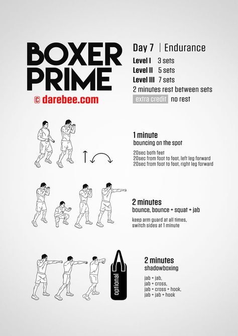 Boxer Prime: 30-Day Fitness Program Boxer Prime, Bodyweight Training Program, Punching Bag Workout, Best Abs Workout, Boxer Workout, Boxing Workout Routine, Home Boxing Workout, Boxing Workouts, Boxer Training