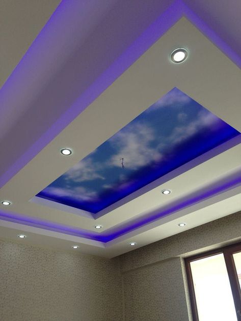 Cloud Roof Ceilings, Latest False Ceiling Designs, Room Paint Designs, Colorful Bedroom Design, Drawing Room Ceiling Design, Pop Design For Roof, Pvc Ceiling Design, Interior Ceiling Design, Pastel Room Decor