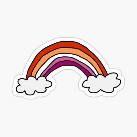 Pride Love Is Love, Lesbian Flag Sticker, Lesbian Flag Drawing, Wlw Stickers, Lesbian Doodles, Pride Drawings, Lesbian Colors, Girly Stickers, Lesbian Stickers