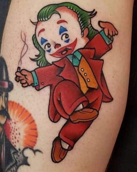 Joker Fashion, Kewpie Tattoo, Kewpie Art, Joker Tattoo Design, Put On A Happy Face, Clown Tattoo, Fashion Tattoo, Joker Tattoo, Tattoo Old School