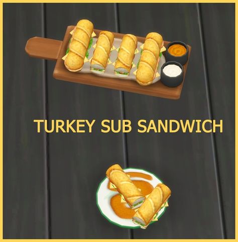 Sub Sandwich, Sims 4 Kitchen, Cooking For A Group, The Sims 4 Pc, Bread Cheese, The Sims 4 Packs, Sub Sandwiches, Sims 4 Gameplay, Custom Recipe