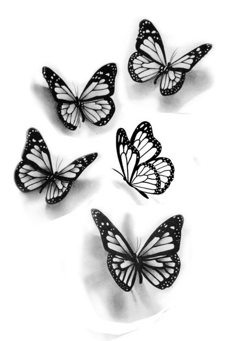 Stencil Butterfly, Train Tattoo, Black Butterfly Tattoo, Butterfly Tattoo Stencil, 3d Butterfly Tattoo, Surreal Tattoo, Butterfly Tattoos For Women, Cowgirl Art, Butterfly Tattoos