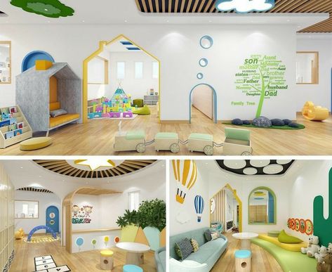 Kids Bedroom Furniture Sets, Kid Playroom, Reception Area Design, Kindergarten Interior, Preschool Designs, Daycare Decor, Creative Kids Rooms, Daycare Design, Playhouse Plans