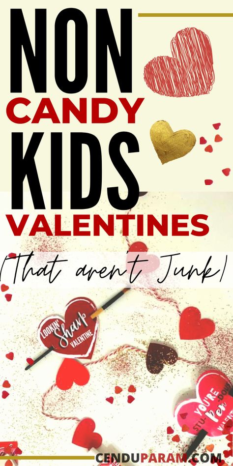 Check out these non candy Valentines ideas for kids along with free printable cards that are so sweet without the added sugar. These candy free Valentines are great because they aren't more junk that you're kid is going to throw in a corner in the next 5 minutes. These useful and practical no candy valentines are kid approved and a perfect easy Valentines day craft that they can put together themselves. Perfect for preschool, kindergarten and elementary school Valentines. Practical Valentines Gifts Kids, Non Candy Valentines, Candy Free Valentines, Cavities In Kids, Candy Valentines, School Valentines, Easy Valentines, Easy Valentine Crafts, Valentine Gifts For Kids