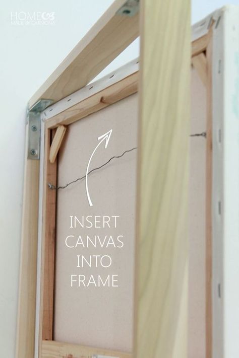 Creative Ways To Frame Art, Floating Frame For Canvas, Frame For Canvas, Diy Canvas Frame, Headboard Tutorial, Cuadros Diy, Diy Picture Frames, Diy Picture, Frames For Canvas Paintings