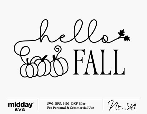 Svg Fall Designs Free, Fall Calligraphy, Fall Svgs, Fall Cricut, Fall Fonts, Team Spirit Shirts, Hello Fall Sign, Zentangle Tutorial, Autumn Png