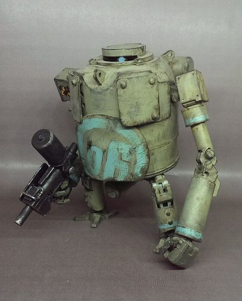 Trash Robot, Dieselpunk Mech, Steampunk Robots, Dieselpunk Vehicles, Power Armour, Robot Sculpture, Ashley Wood, Retro Robot, Cool Robots