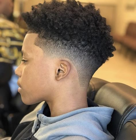 Myles 7/18 Boys Haircuts Curly Hair, Temp Fade Haircut, Boys Fade Haircut, Black Boys Haircuts, Black Hair Cuts, Curly Hair Fade, Taper Fade Haircut, Black Men Haircuts, Tapered Haircut