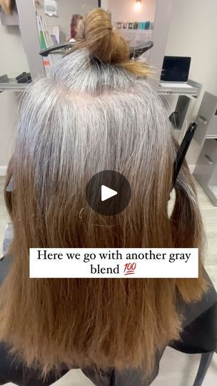 Grey And Orange Hair, Red To Grey Hair Transition, Grey Blending Red Hair, Transition To White Hair, Grey Hair With Red Highlights, Grey Blonde Hair Going Gray, Red To Gray Hair Transition, Demi Permanent Hair Color To Cover Grey, Cover Grey Hair With Highlights