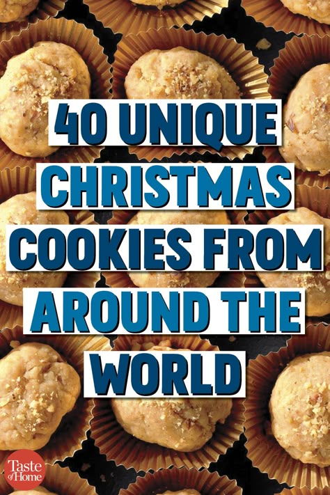 Cookies From Around The World, Unique Christmas Cookies, Christmas Cookie Recipes Holiday, Kids Hairstyle, Recipes From Around The World, Christmas Cookie Exchange, Unique Cookies, Best Christmas Cookies, Holiday Cookie Recipes