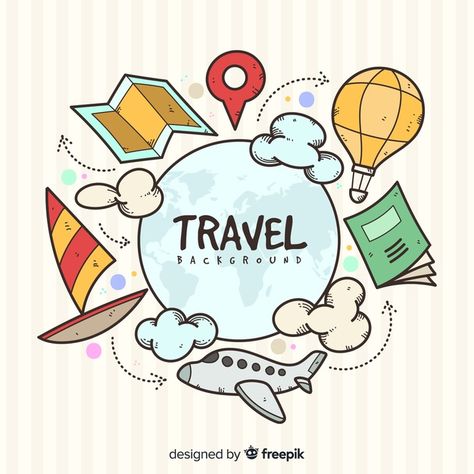 Discover thousands of copyright-free vectors. Graphic resources for personal and commercial use. Thousands of new files uploaded daily. Travel Clip Art, Travelling Aesthetic, Travel Elements, Travel Doodles, Traveling Aesthetic, Travel Aesthetics, Travel Clipart, Travel Culture, Travel Drawing