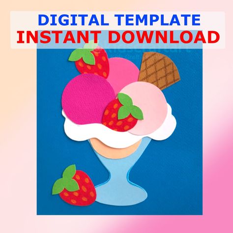 3 Easy Paper Flower Tutorials Anyone Can Master Craft For Classroom Decoration, Craft For Classroom, Ice Cream Ideas, Craft Ice Cream, Ice Cream Craft, Bulletin Board Decoration, Ice Cream Crafts, Strawberry Sundae, Toddler Teacher