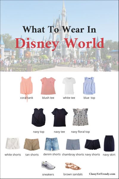 Travel Capsule Wardrobe Disney, Disney World Capsule Wardrobe, Disney Capsule Wardrobe Summer, Disneyland Capsule Wardrobe, Magic Kingdom Outfit Summer, Universal Studios Outfit Ideas Summer, Disney Capsule Wardrobe, Universal Studios Outfit Summer, Disney Outfits Women Summer