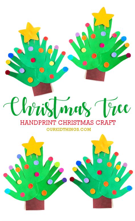 Handprint Christmas Tree Craft