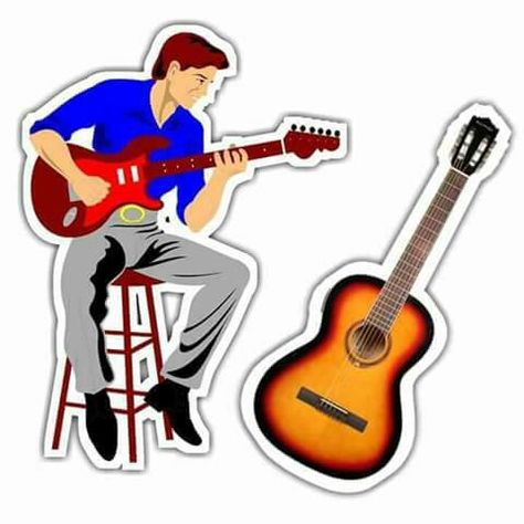 Topo de bolo Guitar Cake Topper Printable, Bolo Musical, Basic Drawing For Kids, Disco Cake, Creative Book Cover Designs, Guitar Cake, Circle Time Songs, Photo Cake Topper, Creative Book Covers