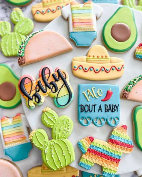 Baby Shower Ideas Themes, Summer Baby Shower Ideas, Mexican Theme Baby Shower, Summer Baby Shower Themes, Taco Bout A Baby, Sprinkle Ideas, Mexican Baby Shower, Baby Reveal Party, Summer Baby Shower