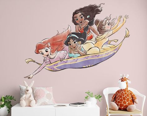 Bedroom Design Board, Disney Princess Room Decor, Princess Mural, Disney Themed Bedrooms, Disney Princess Bedroom, Disney Mural, Girls Princess Room, Disney Princess Room, Princess Bedrooms