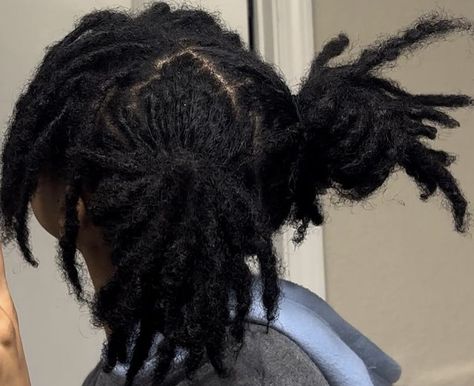 Locs Hairstyles Two Ponytails, Dreadlock Hairstyles Women Black, Locs Hairstyles For Women Short Hair, Loc Mohawk Styles Women, Black Hairstyles Dreads, Chunky Locs, Dread Hairstyles For Women, Hairstyles For Locs, Black Women Locs