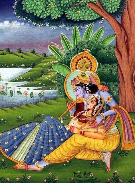 "How to Have a Healthy Love-Life? 15 Simple Ways to Improve Your Relationship" via pranaworld.net Rajasthani Painting, Arte Yoga, Krishna Hindu, Pichwai Paintings, Radha Krishna Wallpaper, Sri Krishna, Indian Painting, Krishna Radha Painting, Radha Krishna Images