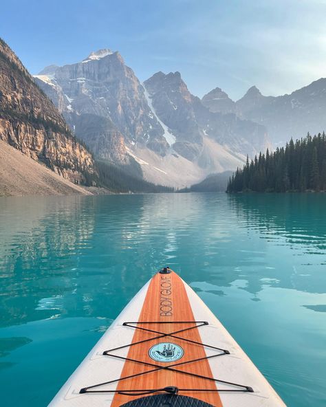 SUPing on Moraine Lake. 🩵 #morainelake #banffnationalpark #banff #mybanff #banffalberta #banffcanada #canadianrockies #banfflakelouise #travelalberta Banff National Park Aesthetic, Banff Aesthetic, Hiking Banff, Healing In Nature, Banff Hiking, 2025 Vison, Moraine Lake Canada, Canada Aesthetic, Canada Lake