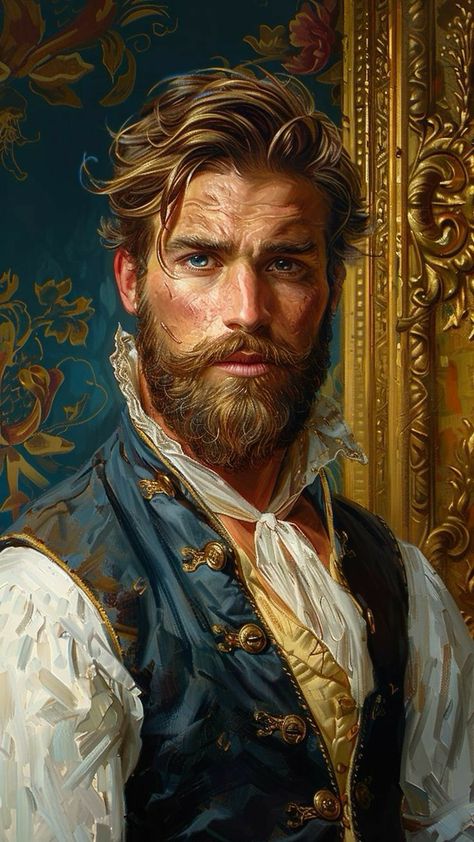 Male Noble Character Art, Mens Pictures, Dnd Things, Npc Ideas, D D Character Ideas, Pirate Art, Heroic Fantasy, Beauty In Art, Art Of Man