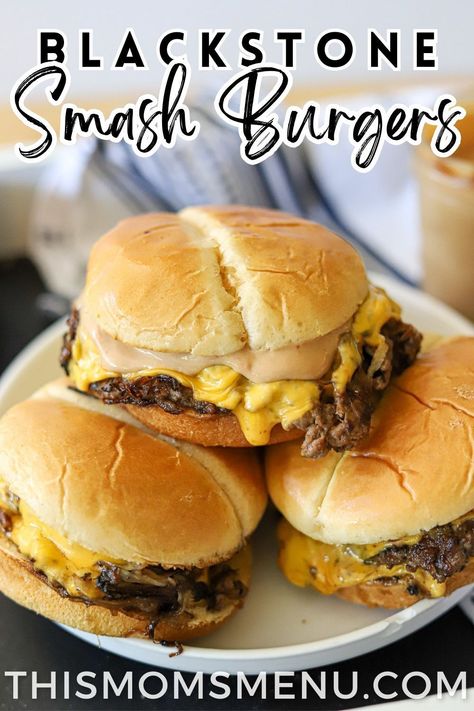 Black Stone Hamburgers, The Best Smash Burger Recipe, Griddle Burgers Recipe, Home Burgers Recipe, Black Stone Electric Griddle Recipes, Black Stone Sandwich Recipes, Blackstone Grill Recipes Smash Burger, Blackstone Griddle Smash Burgers, Best Smash Burgers