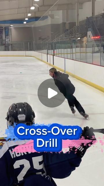 WiserStride Powerskating on Instagram: "Cross-over in game simulation drill #hockey #hockeylife #hockeycoach #powerskating" Fun Hockey Games For Kids, Hockey Game Snacks, Hockey Practice Drills, Hockey Skating Drills, Hockey Ice Rink, Hockey Drills For Kids, Hockey Training Aids, Floor Hockey, Hockey Workouts