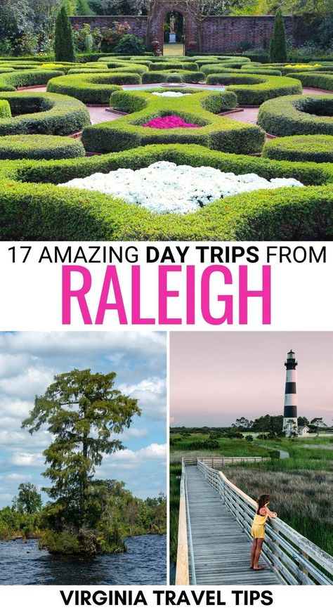 Are you looking for the best day trips from Raleigh? This diverse list of Raleigh day trips will help! From wildlife refuges to city breaks, you can learn more here! | Places to visit near Raleigh | Things to do in Raleigh | Raleigh things to do | Weekend trips from Raleigh | Where to go near Raleigh | Raleigh itinerary | Day trips in North Carolina | Raleigh to Greensboro | Raleigh to Winston Salem | Raleigh to the Outer Banks | Raleigh to Wilmington | Raleigh to Asheville Wilmington Beach, North Carolina Lakes, Moving To North Carolina, North Carolina Vacations, North Carolina Beaches, Charleston Travel, North Carolina Travel, East Coast Travel, Virginia Travel