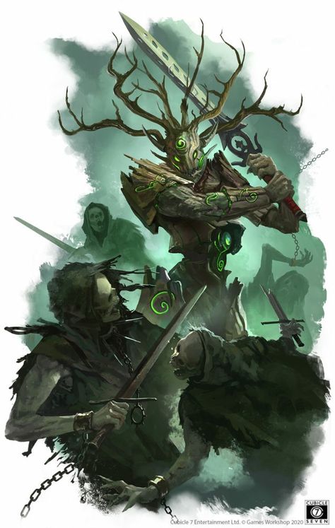 Warhammer Wood Elves, Dark Souls Art, Wood Elf, Age Of Sigmar, Warhammer Art, Dungeons And Dragons Characters, Dnd Art, Fantasy Monster, Fantasy Creatures Art