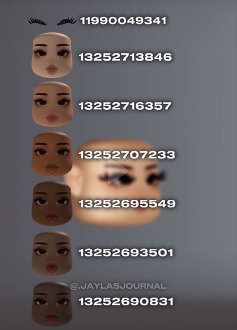 Head Codes, Black Hair Id Roblox, Roblox Sign Up, Brown Hair Roblox, Blocksburg Outfit Codes￼, Pic Code, Types Of Skin, Black Hair Roblox, Cute Box Braids Hairstyles