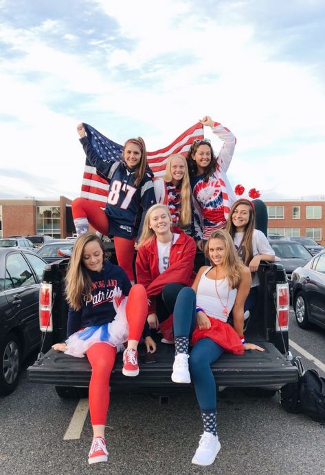 VSCO - emmacmacdonald Usa Theme Spirit Week, Red White And Blue Spirit Week, Red White And Blue School Spirit Outfit, America Monday Spirit Week, American Day Spirit Week, Patriotic Spirit Day Outfit, Patriotic Football Game Theme, Red White And Blue Day Spirit Week, Red White And Blue Spirit Day