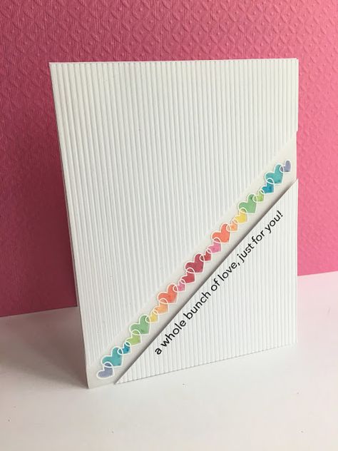 Congrats Cards, Scrap Cards, Envelope Stamp, Rainbow Card, Beautiful Cards, Beautiful Paper, Card Making Inspiration, Heart Cards, Lawn Fawn