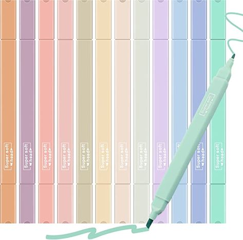 Cute Markers, Bible Highlighters, Cute Highlighters, Pastel Highlighters, Erasable Highlighters, Eye Highlighter, Pastel Highlighter, Christmas Cutouts, Highlighter Set